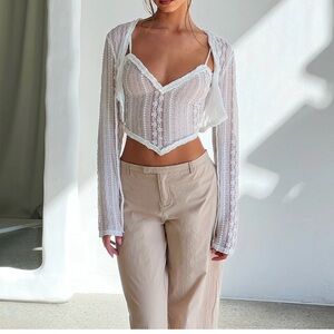 Tiger Mist Sophia Two Piece Top NWT